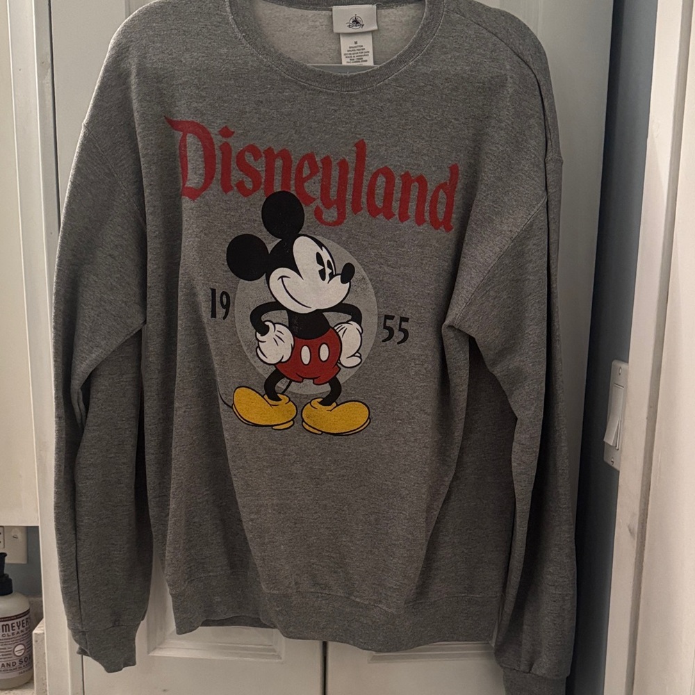 Disney Gray Crewneck Sweater with Mickey Mouse